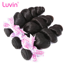 Load image into Gallery viewer, Luvin Brazilian Hair Loose Wave Remy Hair Weft 100% Human Hair Weave Bundles Natural Color 30 inch Bundles Free Shipping

