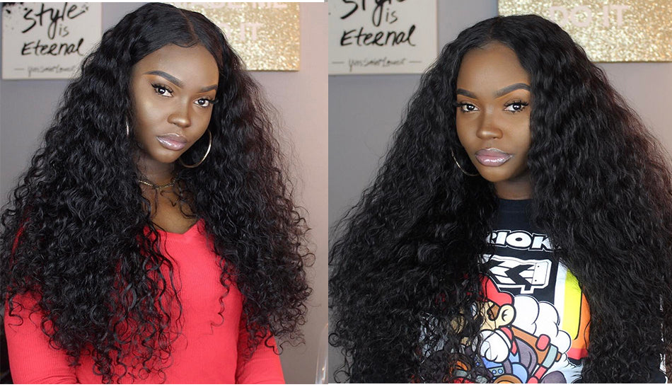 Luvin Glueless Full Lace Human Hair Wigs With Baby Hair Malaysian Curly Wig Lace Frontal Wigs For Black Women Deep Wave Lace Wig