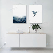 Load image into Gallery viewer, Modern Minimalist Abstract Sea Ocean Bird Poster Nordic Living Room Wall Art Picture Home Deco Canvas Painting No Frame

