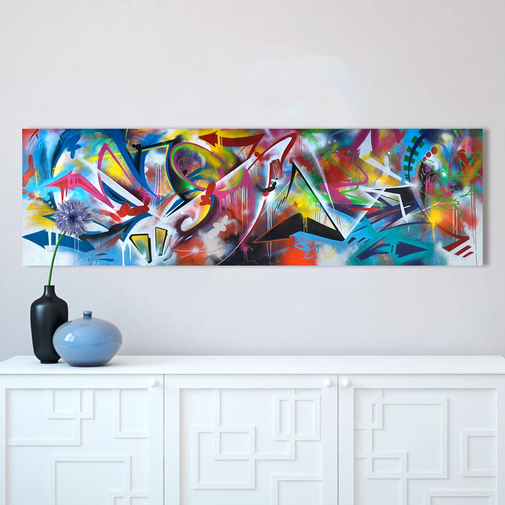 HDARTISAN Colorful Graffiti Oil Abstract Painting Canvas Prints for Wall Art Picture for Living room Home Decor