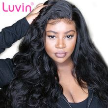 Load image into Gallery viewer, Luvin 250 Density Lace Front Human Hair Wigs For Women 360 lace frontal wig pre plucked with baby hair Brazilian Remy Body Wave
