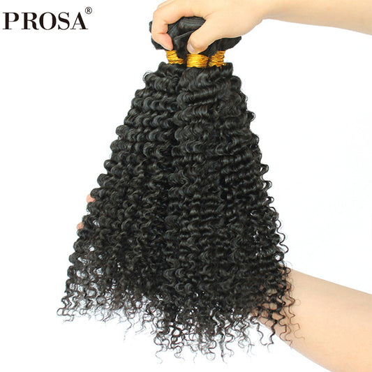 3B 3C Kinky Curly Hair Extension 3Pcs Brazilian Hair Weave Bundles Deals Hair Products Remy Human Hair Weaving Prosa