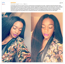Load image into Gallery viewer, Kinky Straight Hair Brazilian Hair Weave Bundles Deal One Piece Natural Color Coarse Yaki Human Virgin Hair Extension Prosa
