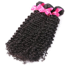 Load image into Gallery viewer, Luvin Brazilian Hair Weave Deep Wave Bundles Human Hair Extension 3 4 Bundles With Frontal Closure Remy Hair Curly Hair Bundles
