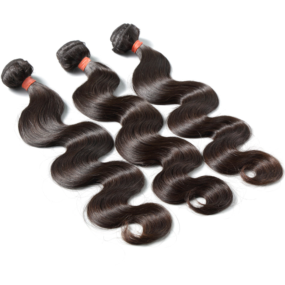 Luvin Peruvian Body Wave Human Hair Bundles With Closure Total 4Pcs/Lot 3 Bundles Hair Weft And 1 Piece Lace Closure