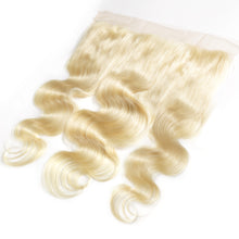 Load image into Gallery viewer, Luvin 613 Blonde Body Wave Brazilian Hair Weave Human Hair Bundles With Closure 3 Bundles Remy Hair and 1PC Lace Frontal Closure
