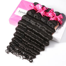 Load image into Gallery viewer, Luvin Brazilian Loose Deep Wave Virgin Hair Weft 4Pcs/Lot 100% Unprocessed Human Hair Weave Bundles Soft Hair
