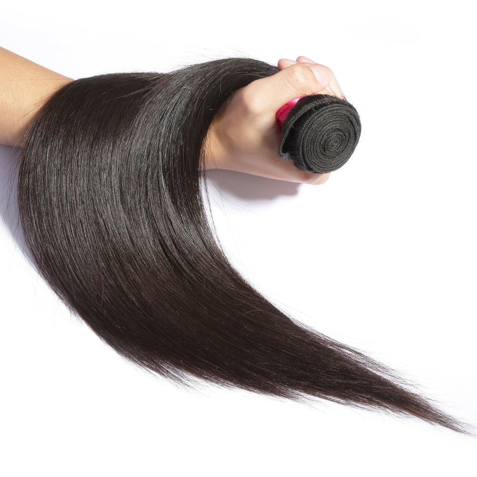 Luvin Brazilian Virgin Hair Straight Weave 4 Pcs/Lots 100% Natural Color Human Hair Bundles Weaves Soft Hair No Shedding