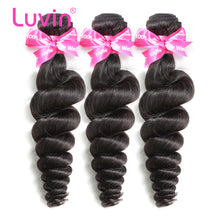 Load image into Gallery viewer, Luvin Brazilian Virgin Hair Loose Wave 3 Pcs/Lots 100% Unprocessed Human Hair Bundles Weaves Soft Hair Free Shipping
