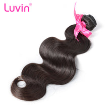 Load image into Gallery viewer, Luvin Peruvian Virgin Hair Body Wave 3 Bundles Lots 100% Human Hair Weave Bundles Natural Color No Shedding No Tangle Soft Hair
