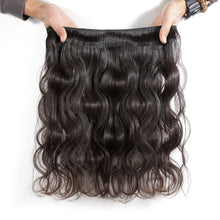Load image into Gallery viewer, Luvin Peruvian Virgin Hair Body Wave 3 Bundles Lots 100% Human Hair Weave Bundles Natural Color No Shedding No Tangle Soft Hair
