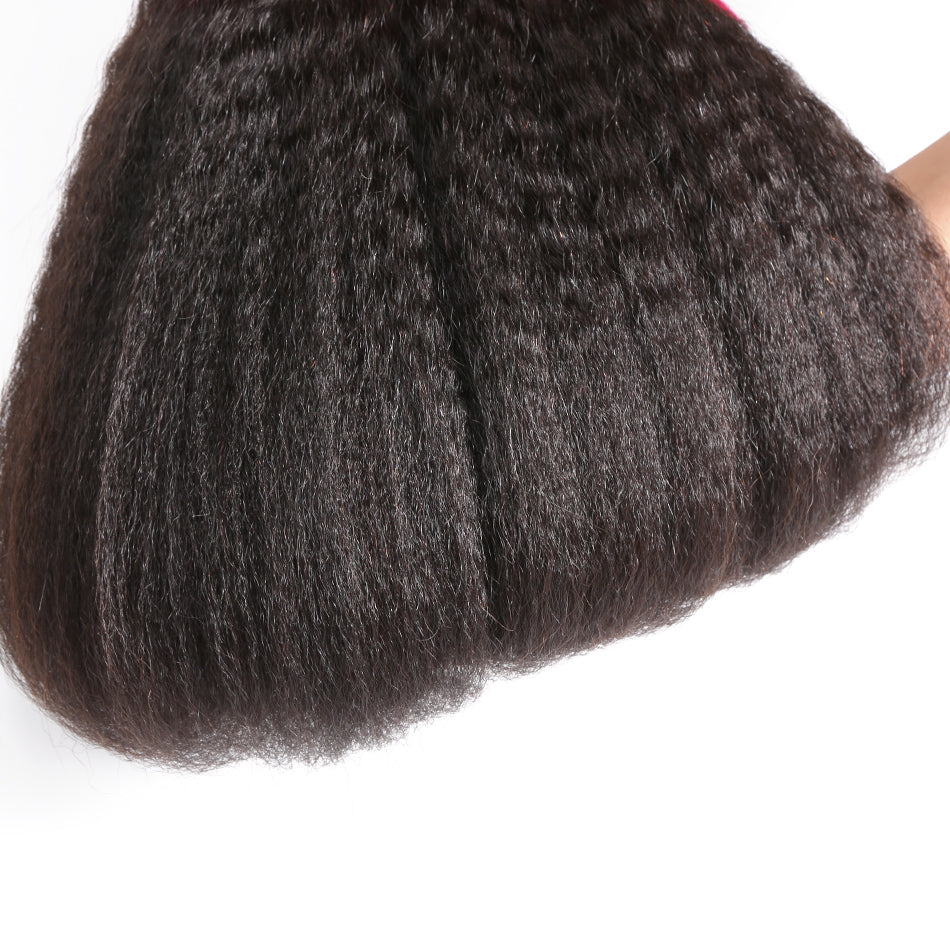 Luvin Brazilian Virgin Hair Kinky Straight 3 Pcs/Lot 100% Unprocessed Human Hair Bundles Weaves