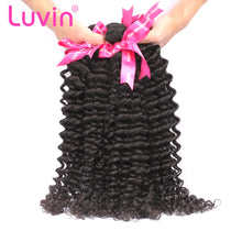 Load image into Gallery viewer, Luvin Peruvian Virgin Deep Wave Curly Weave Human Hair Bundles 3 Pcs/Lots 100% Unprocessed Raw Human Hair Extension Water Wave
