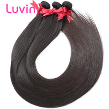 Load image into Gallery viewer, Luvin 24-36inch Brazilian Virgin Long Hair Bundles Straight Natrual Color Human Hair Weave 3PC Hair Extensions Free Shipping
