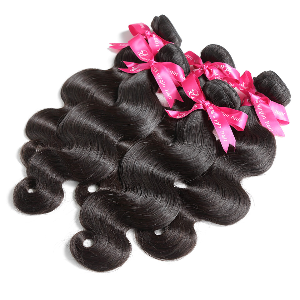 Luvin 10Pcs Lot Brazilian Human Hair Weaves Straight 100% Unprocessed Virgin Hair With Shipping Free