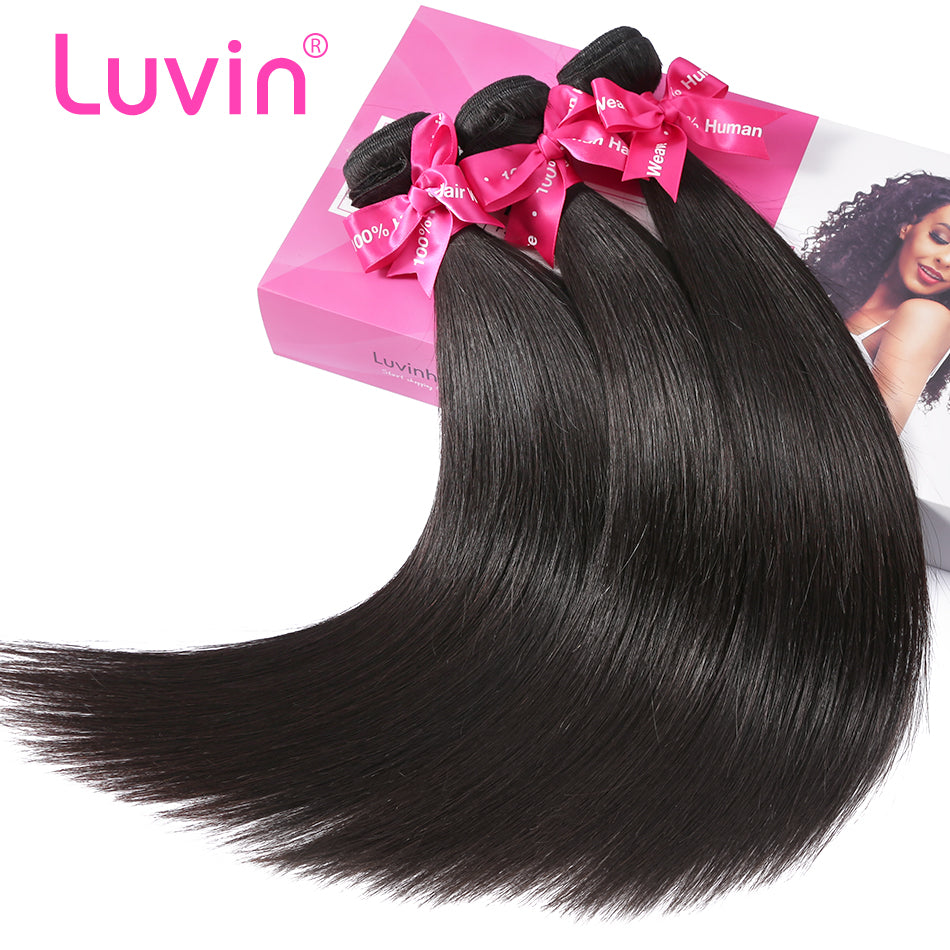 Malaysian Virgin Hair Straight 3 Bundles Lots 100% Human Hair Weave Bundles Natural Color Hair Extension Soft Hair