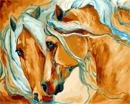 DRAWJOY Framed Animal Horse Painting & Calligraphy DIY Painting By Numbers Coloring By Numbers On Canvas For Home Decor