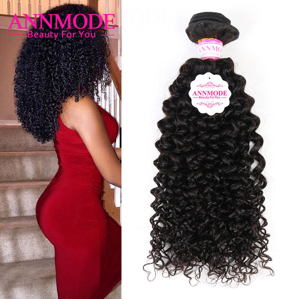 Malaysian Afro Kinky Curly Hair Bundles 1/3/4 Piece Free Shipping Natural Color 100% Human Hair Non Remy Hair Extensions Annmode