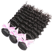 Load image into Gallery viewer, Luvin Brazilian Deep Wave Human Hair Weaves Bundles 1PC Natural Color 100% Remy Hair Extensions Weft Curly Hair 30 Inch Bundles
