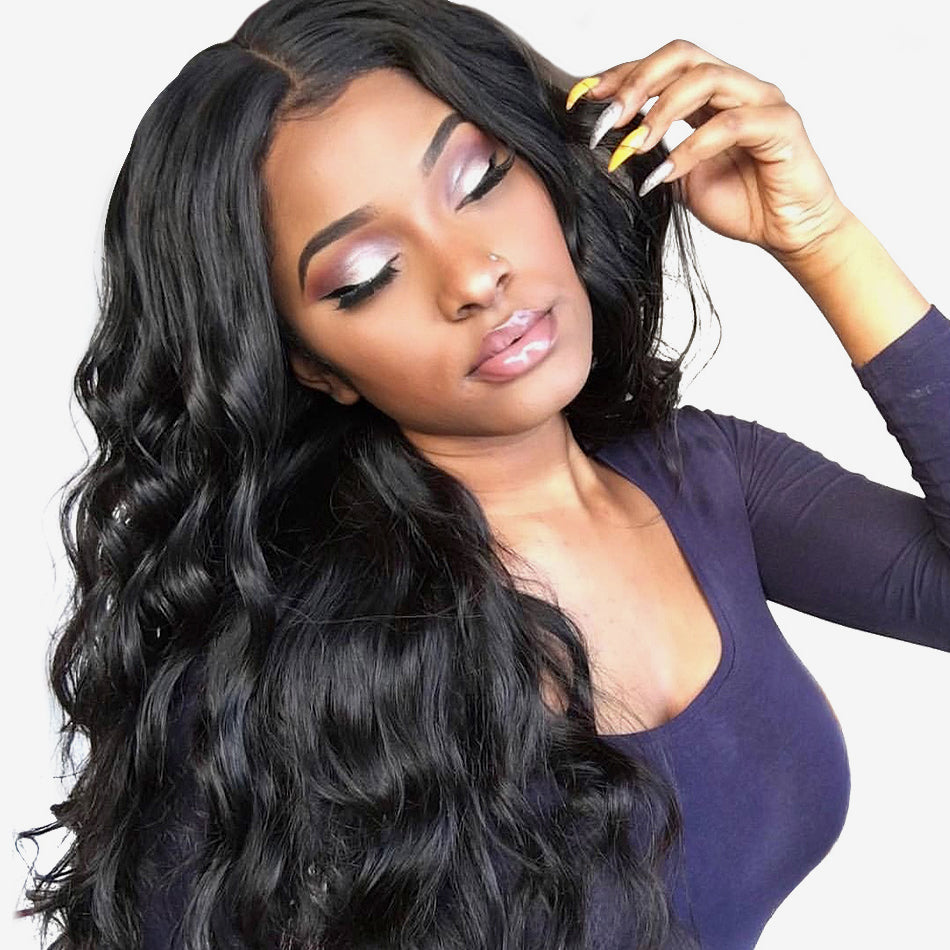 Luvin Malaysian Body Wave Human Hair Bundle Weaves 100% Virgin Hair Extensions Natural Color Free Shipping