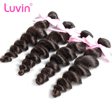 Load image into Gallery viewer, Luvin Brazilian Remy Hair Loose Wave 4PCS/Lot 100% Human Hair Weave Bundles Unprocessed Hair Extensions Free Shipping
