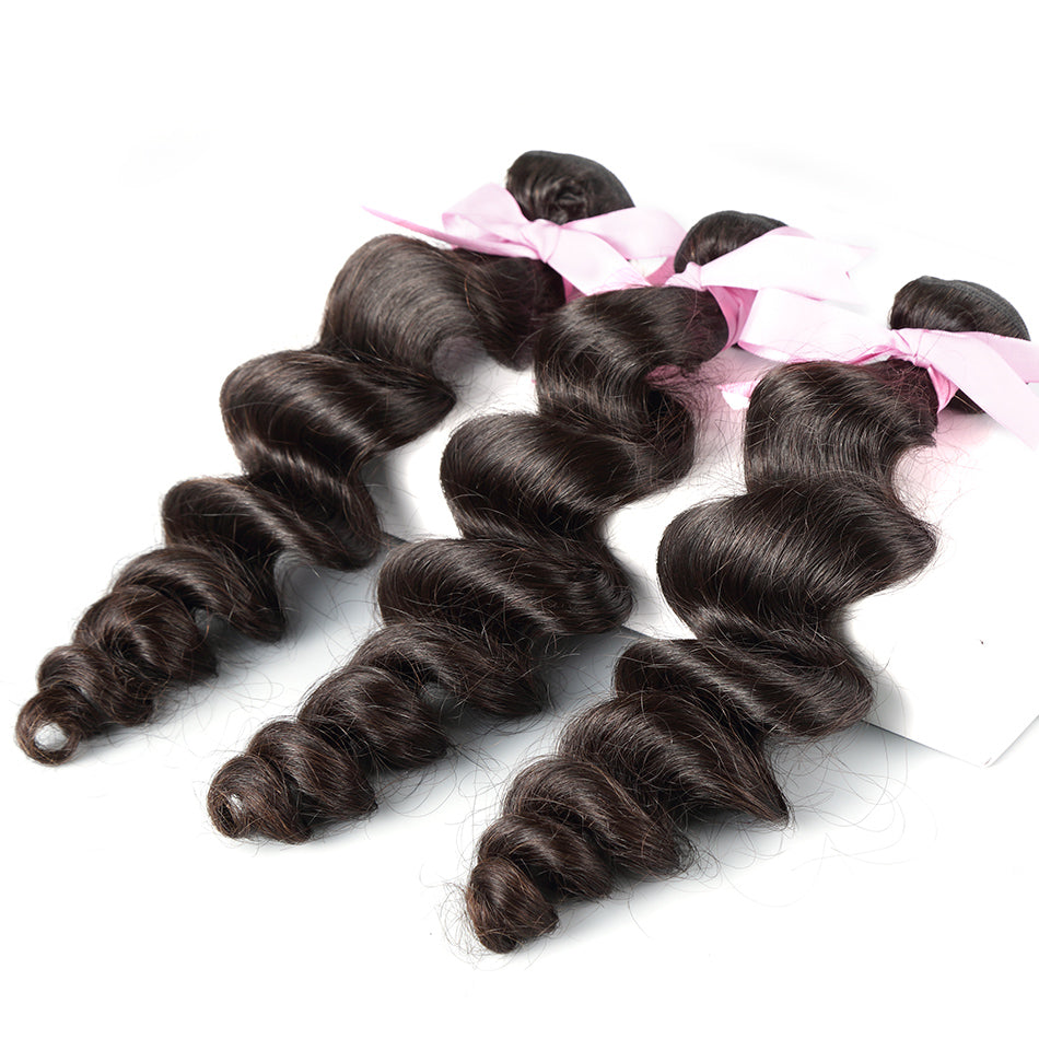 Luvin Brazilian Remy Hair Loose Wave 4PCS/Lot 100% Human Hair Weave Bundles Unprocessed Hair Extensions Free Shipping