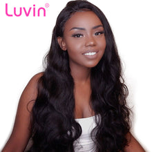 Load image into Gallery viewer, 360 Lace Frontal Wigs For Women Black Pre Plucked With Baby Hair Peruvian Wavy Human Hair 26 inch Long Lace Front Wig
