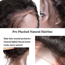 Load image into Gallery viewer, 360 Lace Frontal Wigs For Women Black Pre Plucked With Baby Hair Peruvian Wavy Human Hair 26 inch Long Lace Front Wig
