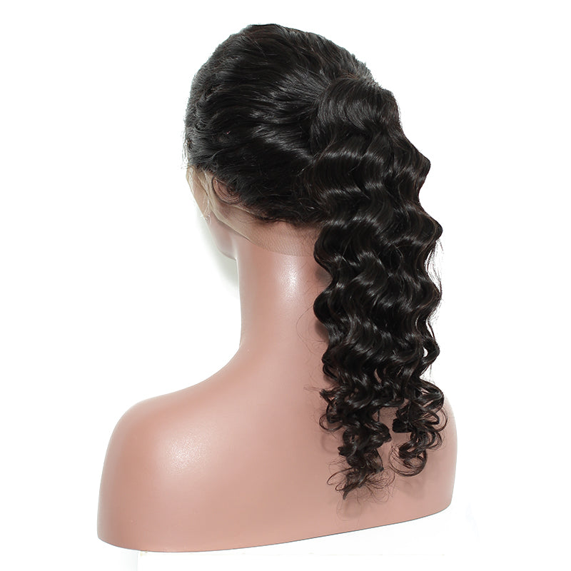 Deep Wave 360 Lace Frontal Wig Pre Plucked With Baby Hair 150% Density Brazilian Lace Front Human Hair Wigs Prosa Remy