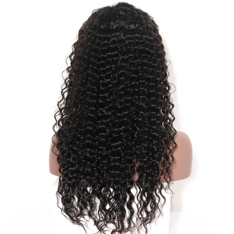 Curly 360 Lace Frontal Wig 150% Density Brazilian Human Hair Lace Wig Pre Plucked With Baby Hair Remy Natural Color Prosa