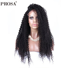 Load image into Gallery viewer, Kinky Curly 360 Lace Frontal Wig Pre Plucked With Baby Hair 180% Density Brazilian Lace Front Human Hair Wigs Prosa Remy
