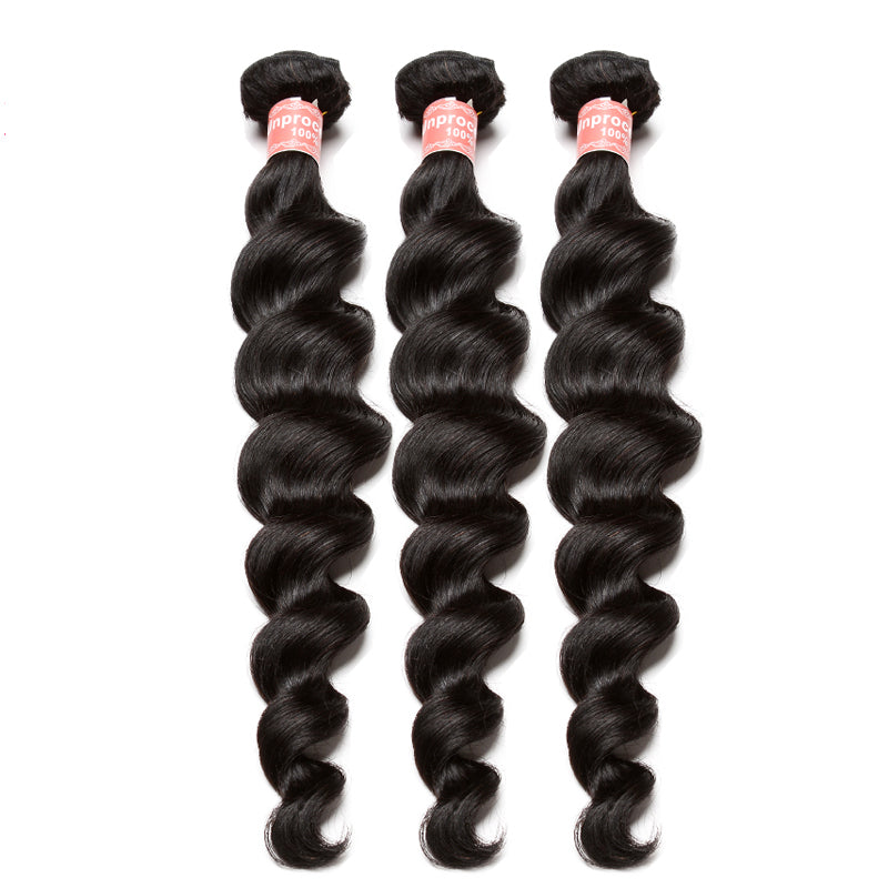 3 Human Hair Bundles With Silk Base Closure 4Pcs Brazilian Human Hair Weave Bundles With Closures Pre Plucked Prosa Remy