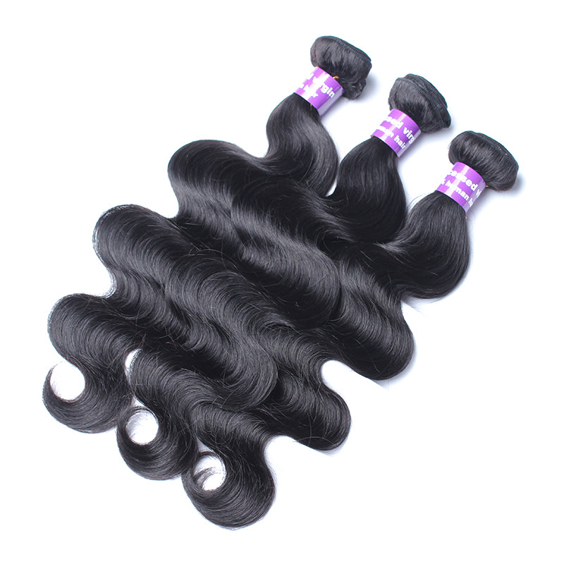 13x4 Lace Frontal Closure with bundles Body Wave Brazilian Human Hair Weave Bundles 4 Pieces Natural Color Remy Hair Prosa
