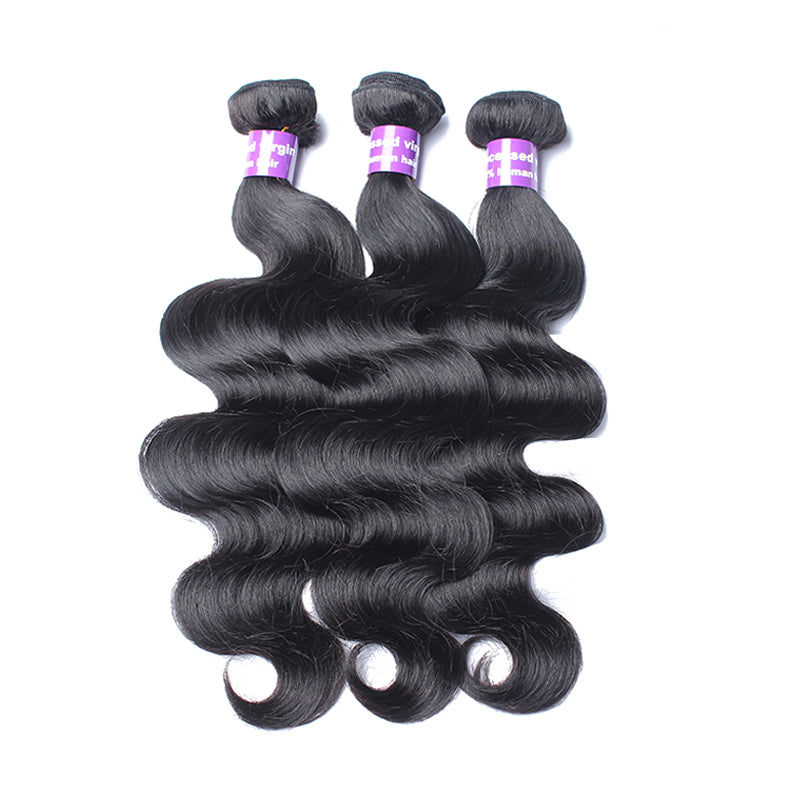 13x4 Lace Frontal Closure with bundles Body Wave Brazilian Human Hair Weave Bundles 4 Pieces Natural Color Remy Hair Prosa