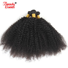 Load image into Gallery viewer, 4B 4C Afro Kinky Curly Hair Brazilian Human Hair Weave Bundles Natural Color Non Remy Hair Extension Free Shipping Beauty Lueen
