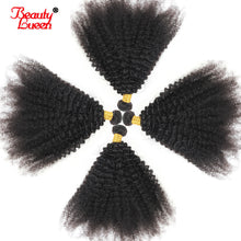 Load image into Gallery viewer, 4B 4C Mongolian Afro Kinky Curly Weave Human Hair Bundles 4 Bundles Non Remy Natural Color Hair Weaving Extensions Beauty Lueen
