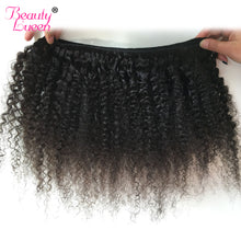 Load image into Gallery viewer, 4B 4C Mongolian Afro Kinky Curly Weave Human Hair Bundles 4 Bundles Non Remy Natural Color Hair Weaving Extensions Beauty Lueen
