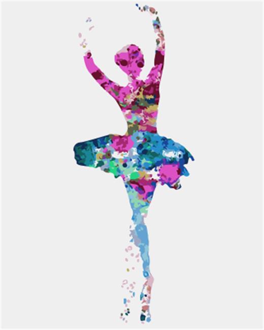 DRAWJOY Framed Ballet Girl DIY Painting By Numbers On Canvas Acrylic Painting Wall Art For Living Room For Home Decor 40x50