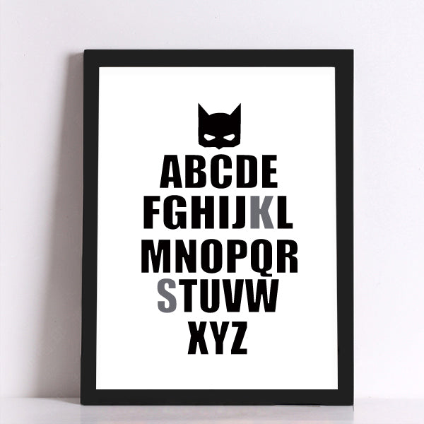 Batman alphabet Canvas Art Print Poster, Wall Pictures for Home Decoration, Wall Decor FA246-3