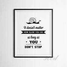 Load image into Gallery viewer, Snail Inspiration Quote Canvas Art Print Painting Poster, Wall Pictures for Home Decoration, Wall Decor FA359
