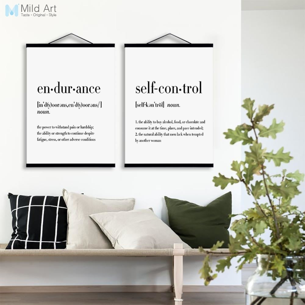 Modern Typography Life Quotes Wooden Framed Poster Nordic Living Room Wall Art Print Picture Home Decor Canvas Painting No Frame