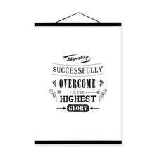 Load image into Gallery viewer, Vintage Retro Black White Typography Life Quotes Wooden Framed Poster Nordic Wall Art Pictures Home Decor Canvas Painting Scroll
