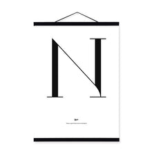 Load image into Gallery viewer, Minimalist Black White Typography Letter Quotes Wooden Framed Canvas Paintings Nordic Home Decor Wall Art Pictures Poster Scroll

