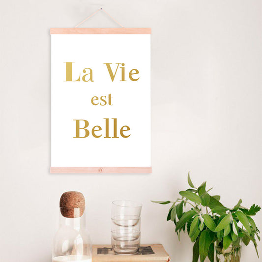Motivational Quotes Life Posters Print Nordic Style Home Decor Gold Letter Scroll Wall Art Picture Wooden Framed Canvas Painting