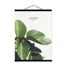Load image into Gallery viewer, Green Plants Marble Inspire Quotes Wooden Framed Posters  Scandinavian Wall Art Picture Home Decor Canvas Painting Hanger Scroll
