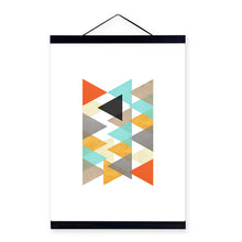 Load image into Gallery viewer, Modern Abstract Posters Print Nordic Style Home Decor Living Room Geometric Wall Art Pictures Scroll Wood Framed Canvas Painting

