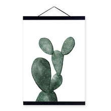 Load image into Gallery viewer, Nordic Modern Floral Watercolor Green Cactus Framed Canvas Painting Living Room Home Decor Wall Art Print Pictures Poster Scroll
