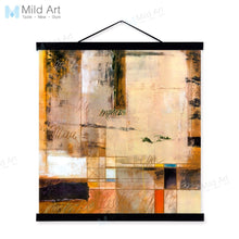 Load image into Gallery viewer, Vintage Retro Abstract Color Wooden Framed Canvas Oil Painting Nordic Wall Art Pictures Home Decor Poster Hanger Scroll

