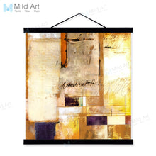 Load image into Gallery viewer, Vintage Retro Abstract Color Wooden Framed Canvas Oil Painting Nordic Wall Art Pictures Home Decor Poster Hanger Scroll
