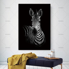 Load image into Gallery viewer, canvas HD Animal Canvas Wall Art Nordic Black&amp;White Pictures Modular Paintings
